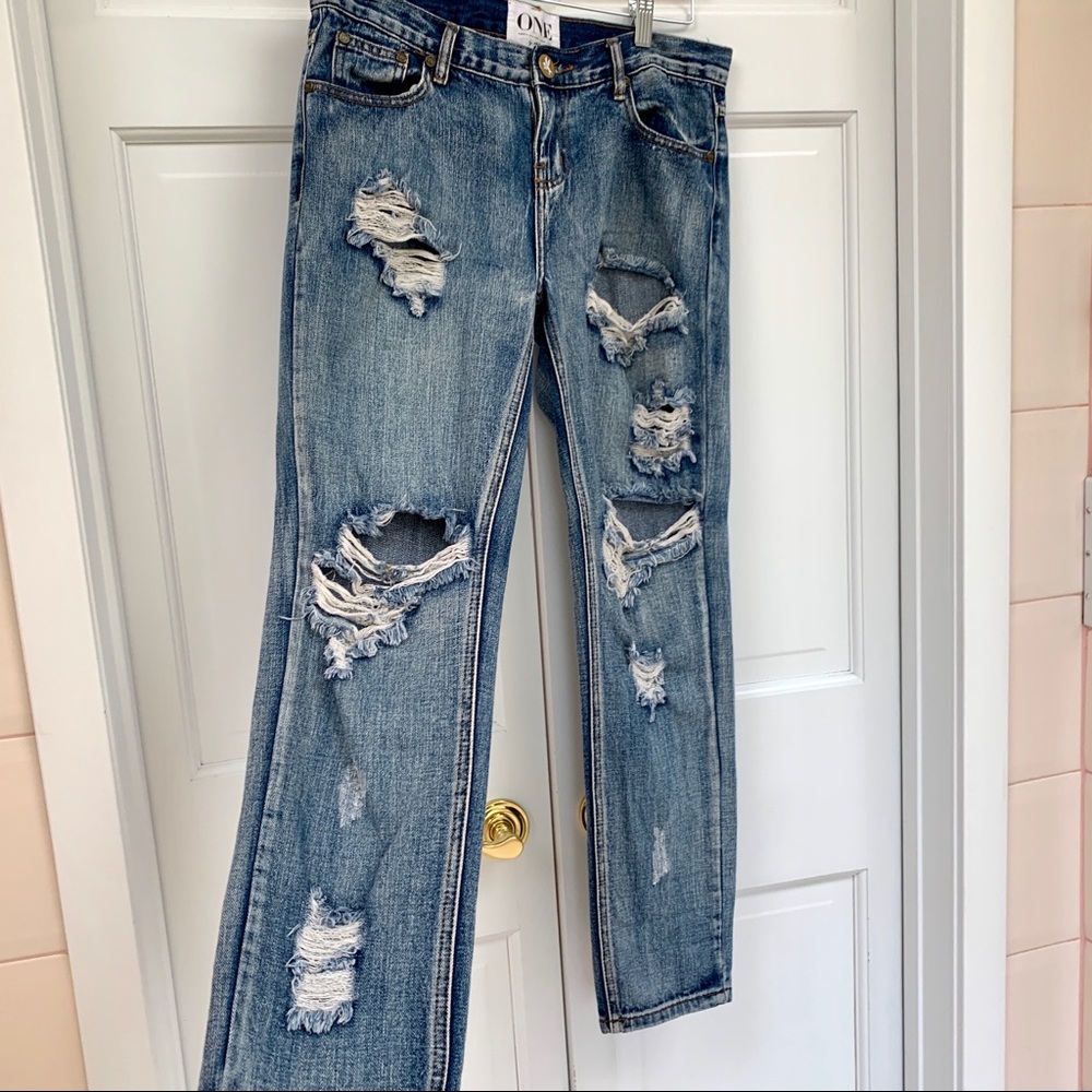 One Teaspoon Awesome Baggies Jeans in Cobain - Picture 10 of 16